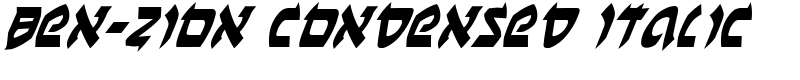 Ben-Zion Condensed Italic Font