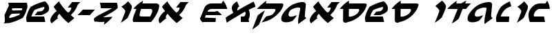 Ben-Zion Expanded Italic Font