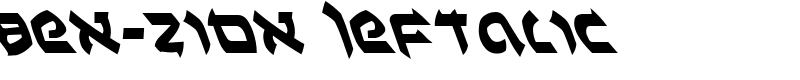 Ben-Zion Leftalic Font