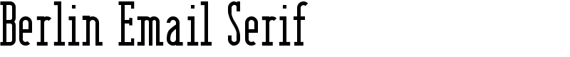 Berlin Email Serif Font