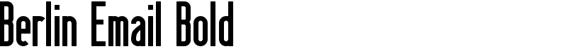 Berlin Email Bold Font