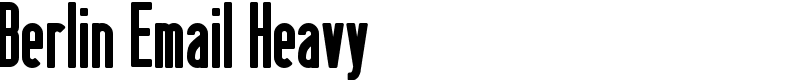 Berlin Email Heavy Font