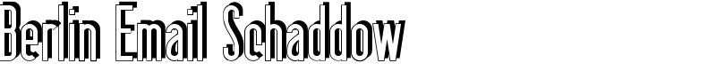 Berlin Email Schaddow Font
