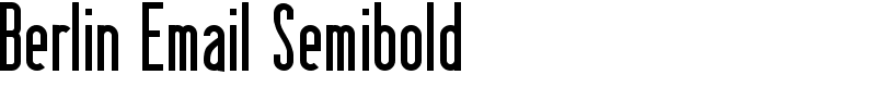 Berlin Email Semibold Font