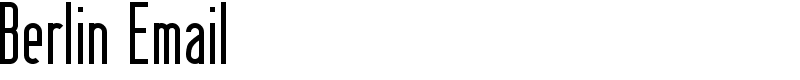 Berlin Email Font