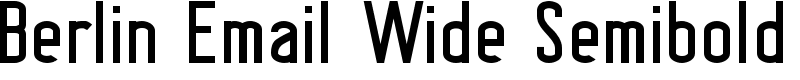 Berlin Email Wide Semibold Font