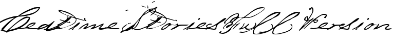 Bedtime Stories Full Version Font