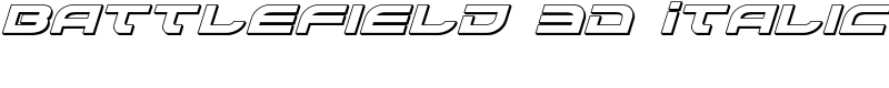 Battlefield 3D Italic Font