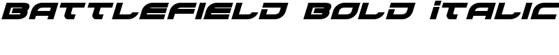 Battlefield Bold Italic Font