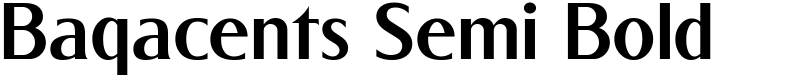 Baqacents Semi Bold Font