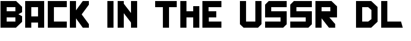 Back In The USSR DL Font