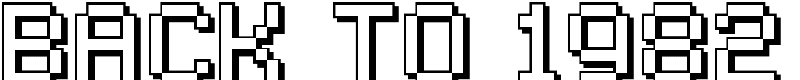 Back to 1982 Font