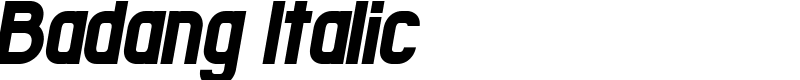 Badang Italic Font