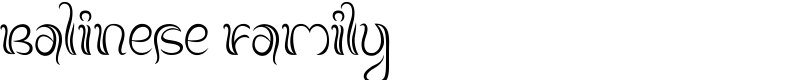 Balinese Family Font