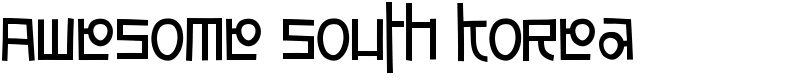 Awesome South Korea Font