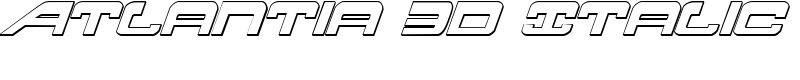 Atlantia 3D Italic Font