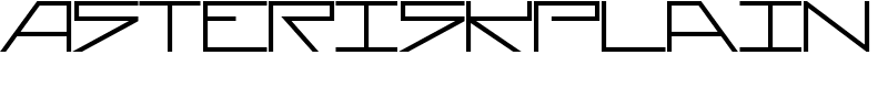 AsteriskPlain Font