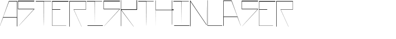 AsteriskThinLaser Font