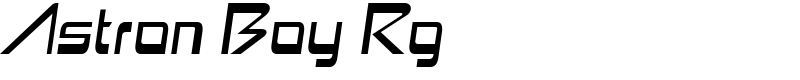 Astron Boy Rg Font