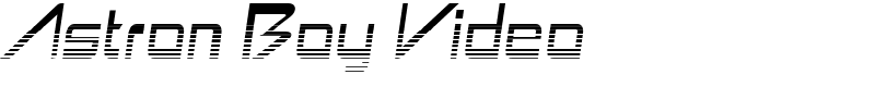 Astron Boy Video Font