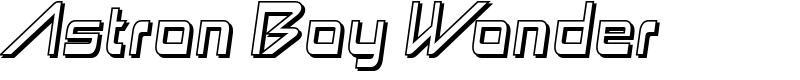 Astron Boy Wonder Font
