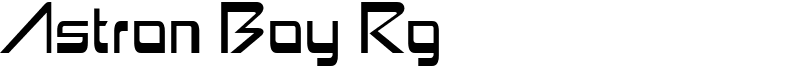 Astron Boy Rg Font