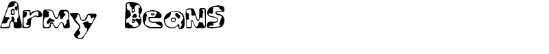 Army Beans Font