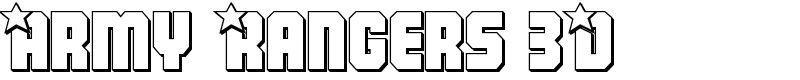 Army Rangers 3D Font