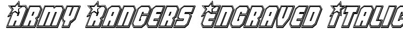 Army Rangers Engraved Italic Font