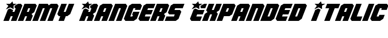 Army Rangers Expanded Italic Font
