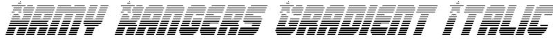 Army Rangers Gradient Italic Font