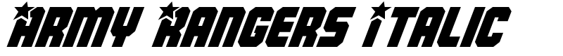 Army Rangers Italic Font