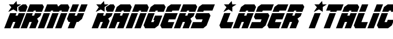Army Rangers Laser Italic Font