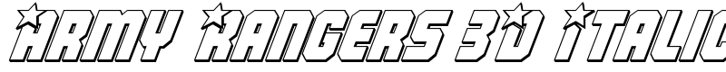 Army Rangers 3D Italic Font