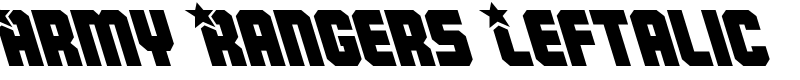 Army Rangers Leftalic Font