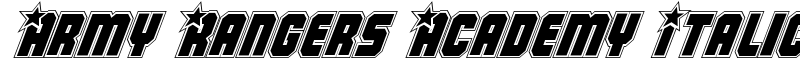 Army Rangers Academy Italic Font