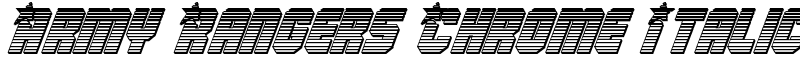 Army Rangers Chrome Italic Font