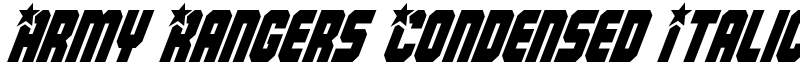 Army Rangers Condensed Italic Font