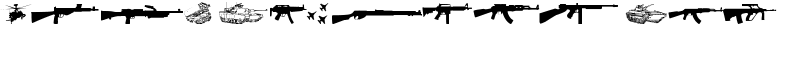 Army weapons tfb Font