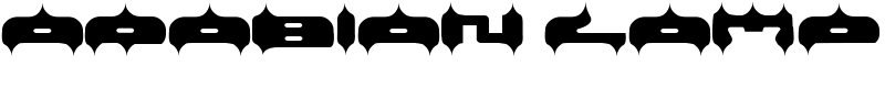 ARABIAN LAMP Font