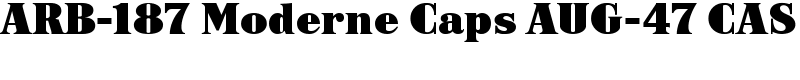ARB-187 Moderne Caps AUG-47 CAS Font