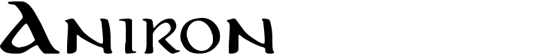 Aniron Font