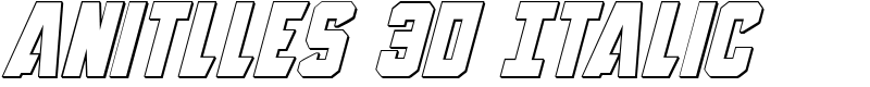 Anitlles 3D Italic Font