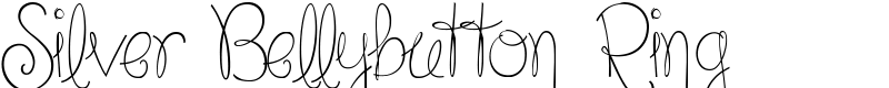 Silver Bellybutton Ring Font