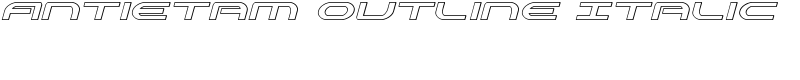 Antietam Outline Italic Font
