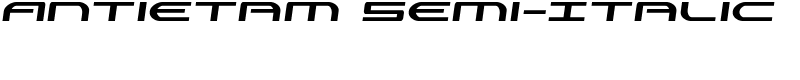 Antietam Semi-Italic Font