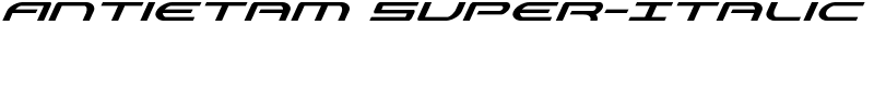 Antietam Super-Italic Font