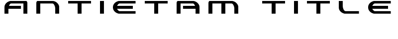 Antietam Title Font