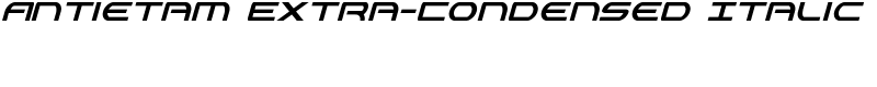 Antietam Extra-Condensed Italic Font
