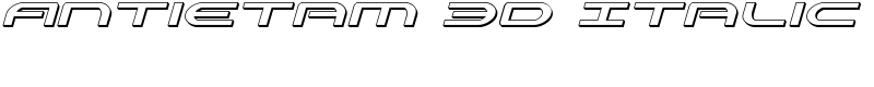 Antietam 3D Italic Font